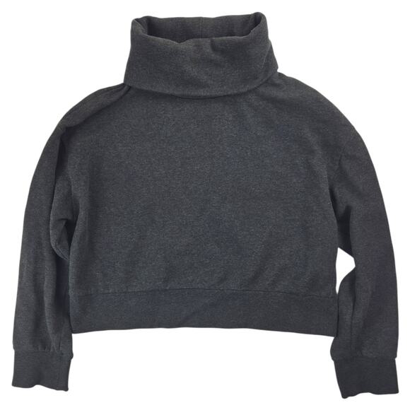 Zara Tops - Zara | Gray, Cropped, Turtleneck Sweatshirt | Size Small